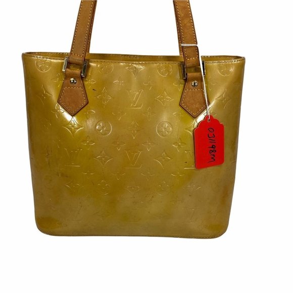 💚OFFERS?✅ Authentic Louis Vuitton Shoulder Bag Houston Yellows Vernis 031198M - Picture 8 of 13